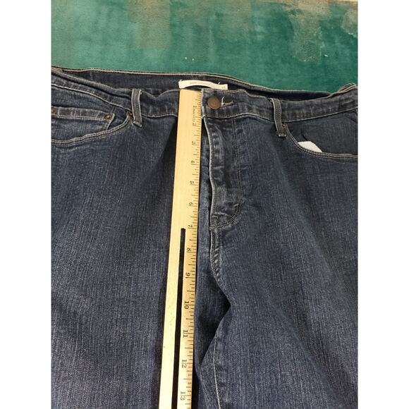 Levis 505 Jeans Size 16 Womens Blue Stretch Pants Mid Rise Curvy Straight - Picture 7 of 14